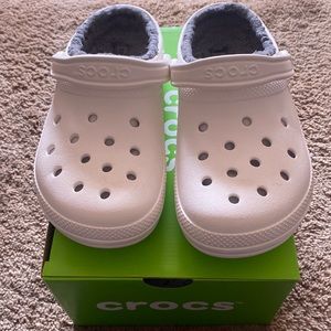 Classic Fuzzy Lined Clog White Crocs